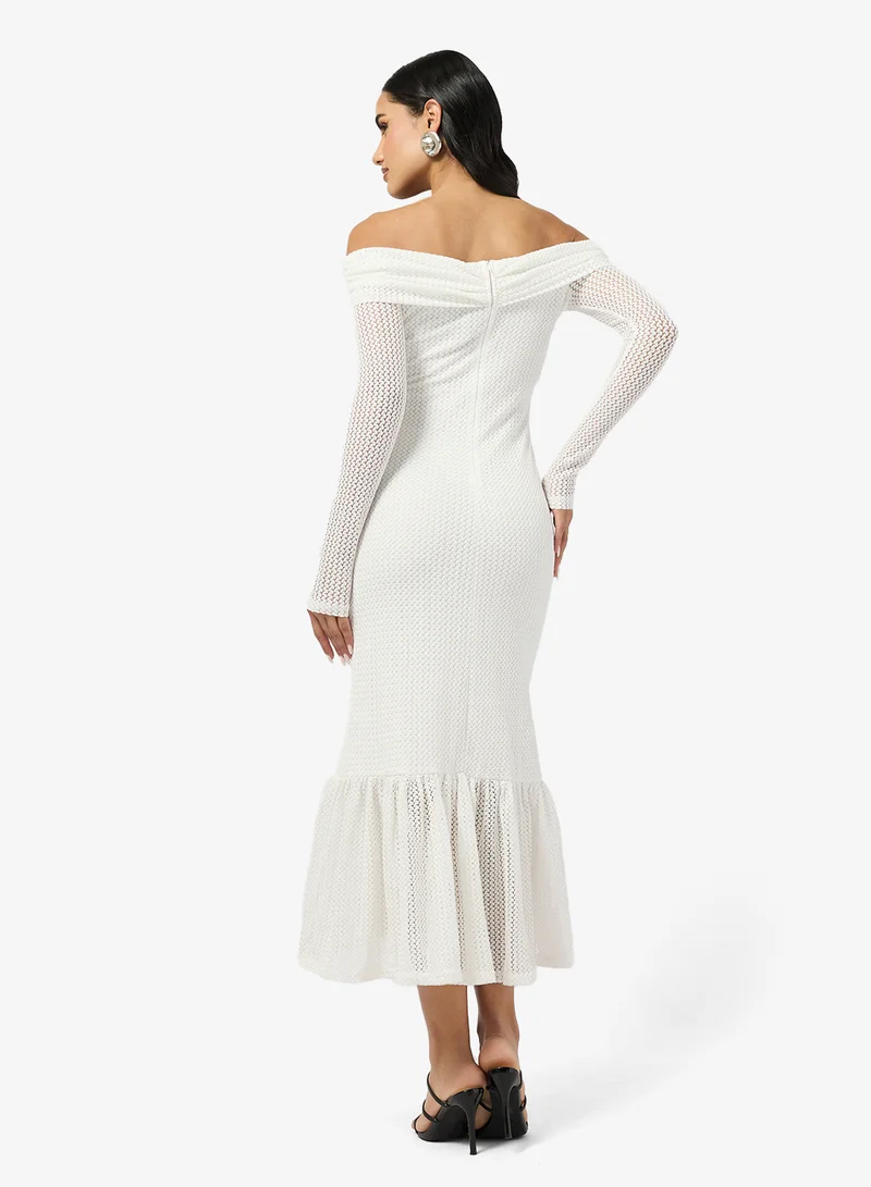 Ginger Off Shoulder Bodycon Mermaid Dress